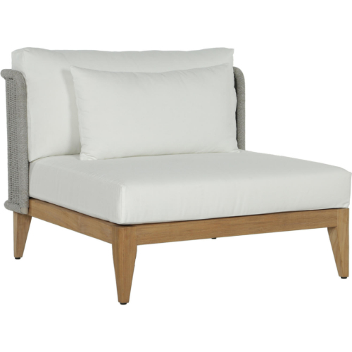 Ibiza Outdoor Armless Chair - Natural - Stinson White Fabric